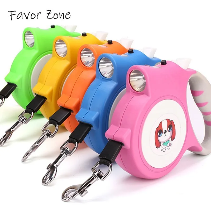 

Electronic LED Light Dog Leash Glowing Night Safety Dogs Leashes Automatic Retractable Perro Extending Traction Rope Pet Product