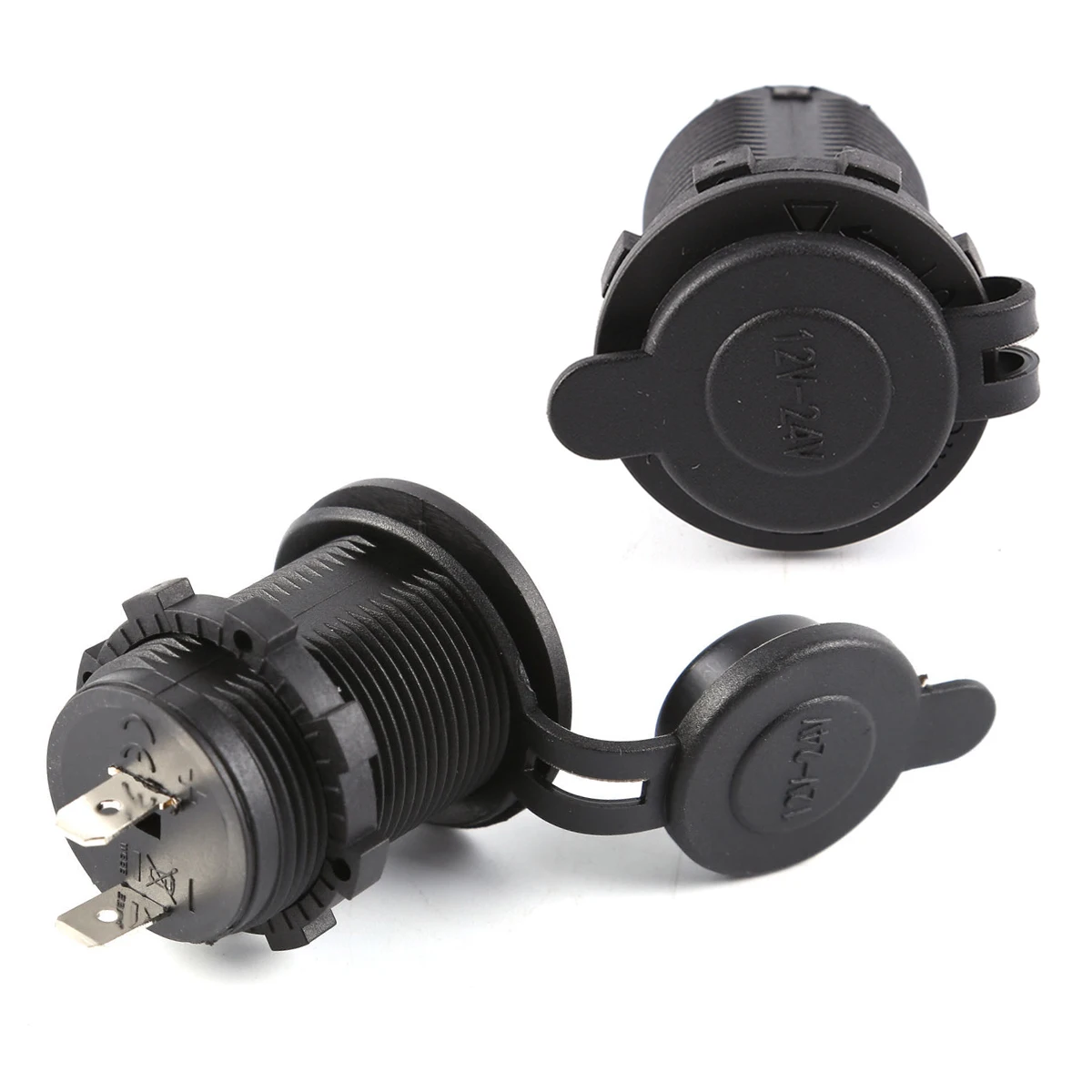 

12V/24V Universal Waterproof Motorcycle Boat Car Cigarette Lighter Socket Plug Adapter For GPS Mobile Camera MP3 And More