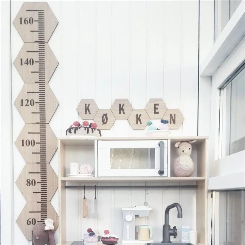 

Nordic Style Wooden Board Height Ruler Height Measure Wall Sticker Kids Baby Room Hanging Ruler Wall Art Nursery Decoration