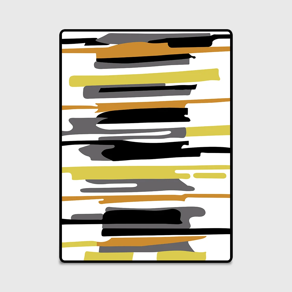 Модный современный геометрический абстрактный желтый черный StripedDoor/кухонный