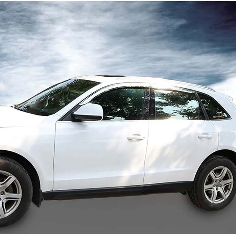 Brand New 1 Set Chrome Side Rain Guard Deflectors Vent Sun Shade Window Visors For Audi Q5 Brand New 1 Set Chrome Side Rain Guard Deflectors Vent Sun Shade Window Visors For Audi Q5