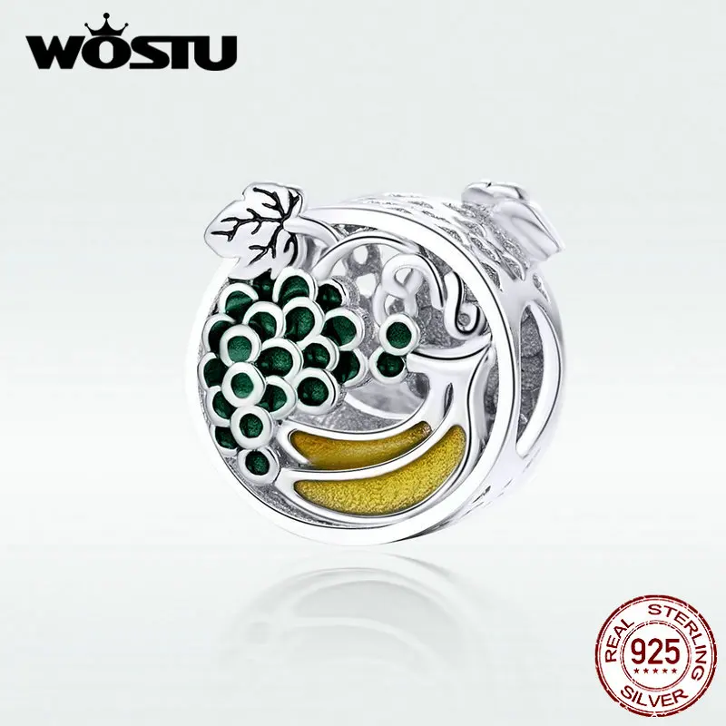 

WOSTU Authentic 925 Sterling Silver Beads Hot Fashion Fruit Charm Beads Fit Bracelet & Bangle For Women Jewelry Gift DXC1181
