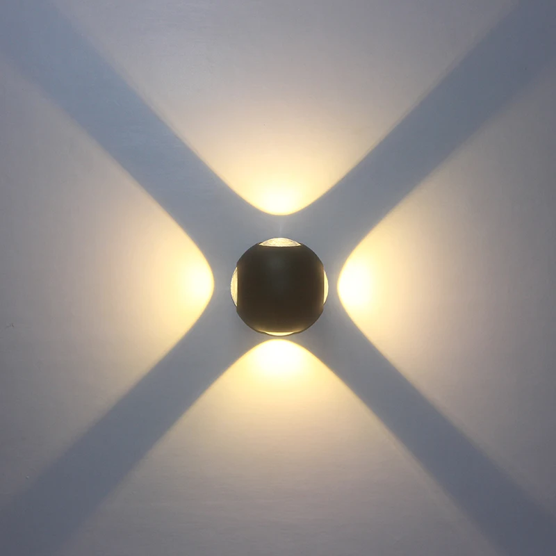 

Creative 6W 12W Waterproof Outdoor LED Wall Sconce AC85-265V Aluminum Indoor Garden Light Home Decoration Modern Lamps