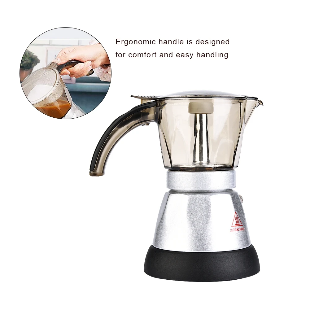 220v 3 до 6 чашки электрический итальянский топ Moka Кофе горшок кофейники инструмент