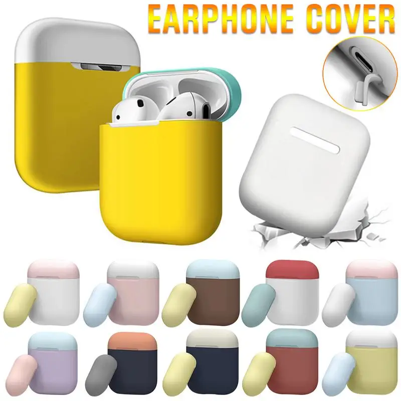 Чехол для Airpods милые цветные наушники беспроводные Bluetooth пыленепроницаемые