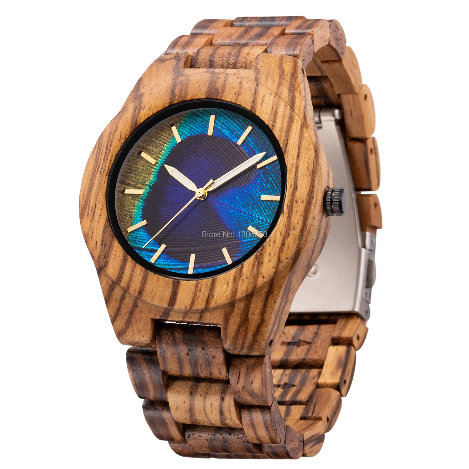 

Men's Wooden Watch Handmade Vintage Quartz Watches, Natural Wooden Wrist Watch