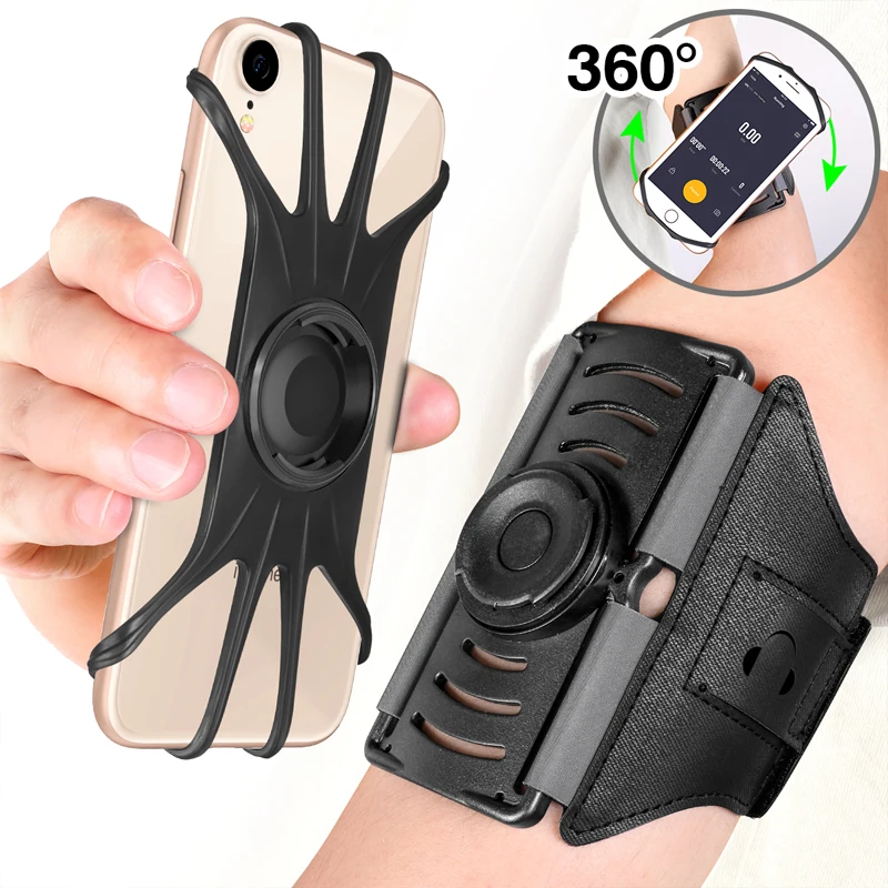 IKinHo Detachable 360 Degrees Rotatable Sports Armband for 4-6.5 inch phone for HUAWEI/Nokia/iPhone/Samsung/Google