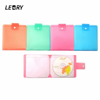 

LEORY 12dics Candy Color Capacity Disc Wallet Storage Holder Carry Organizer CD DVD Holder Box Case Portable