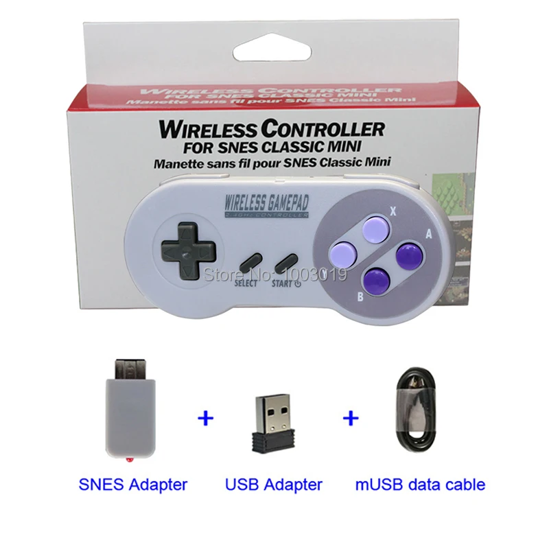 Mando a distancia Joypad inalámbrico de 2,4 GHZ SNES Super Nintendo Classic MINI consola, accesorios remotos|Accesorios y piezas de reemplazo| - AliExpress