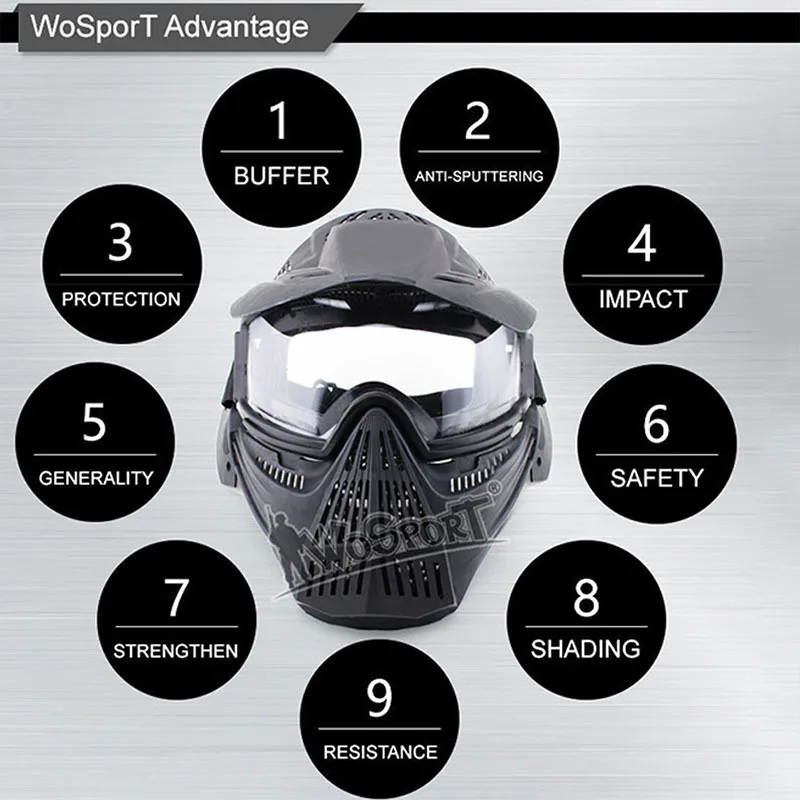 Профессиональный тактический шлем армейский Военный Маска для Лица Пейнтбол Спорт на открытом воздухе безопасность ветрозащитный Сноуборд Лыжный шлем