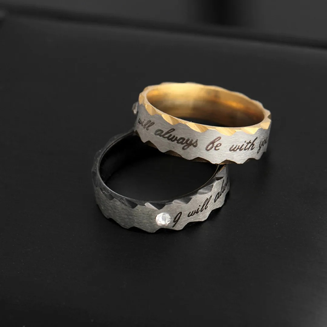 

Stainless Steel Wedding Promise Ring for Couple Vintage Irregular Mens Band Ring Shellhard Bridal Jewelry Valentine Gift