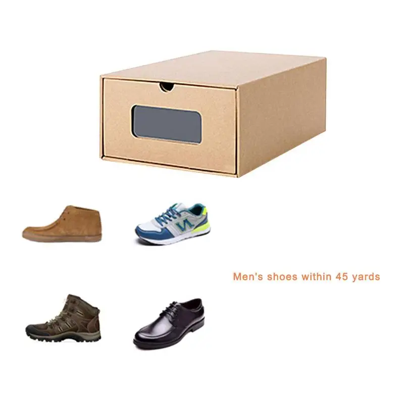 AUGKUN перспективная коробка для обуви, прозрачная коробка для хранения ящиков, Экологически чистая складная картонная коробка для обуви