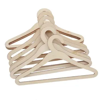 

Lot 10 pcs Wooden hangers Coats Jackets For Dolls (15 cm # 1)