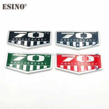 

Car Styling Car 3D Metal Chrome Zinc Alloy 70th Anniversary Emblem Badge Sticker Decal Auto Accessory For Jeep Wrangler Compass