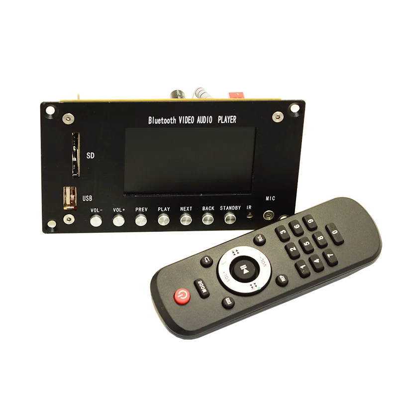 

CLAITE 2 Channel Bluetooth 4.2 DAC Amplifier LCD Video/Audio Car Decoder Board 12V-24V MP4/MP5 HD Video Hard Disk Player 3 inch