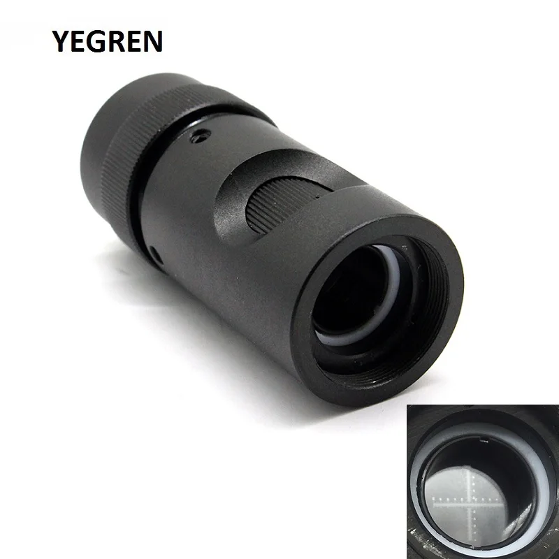 Microscope Adjustable C-Mount Adapter Lens with Cross Reticle Scale Micrometer for CCD USB Camera Optical Glass Lens C Mount