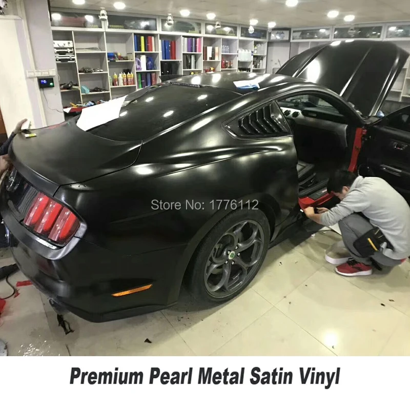 

premium quality Black Matte metallic Vinyl wrapping film Car Wrap Air Bubble Free For Car Wrapping low initial tack adhesive
