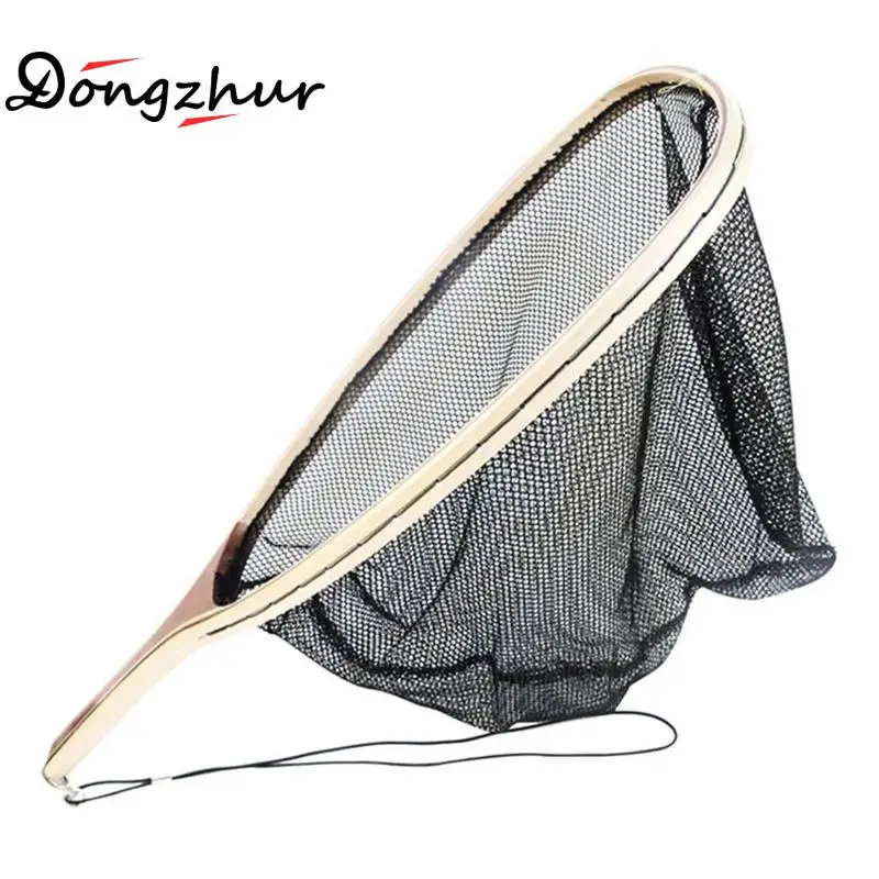 

1Pcs Trout Fly Fishing Landing Net Monofilament Clear Nylon/ Mesh Fishing Network Catch & Release Net High Grade Wood Structure
