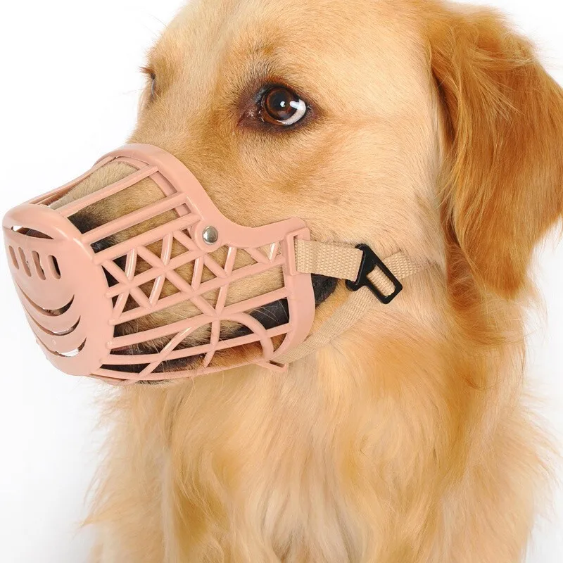 Idepet Adjusting Pet Dog Muzzle Plastic Strong Dogs Muzzle Basket Design Anti-biting Dog Mouth Mask For Small Dogs 7 Sizes 30A1