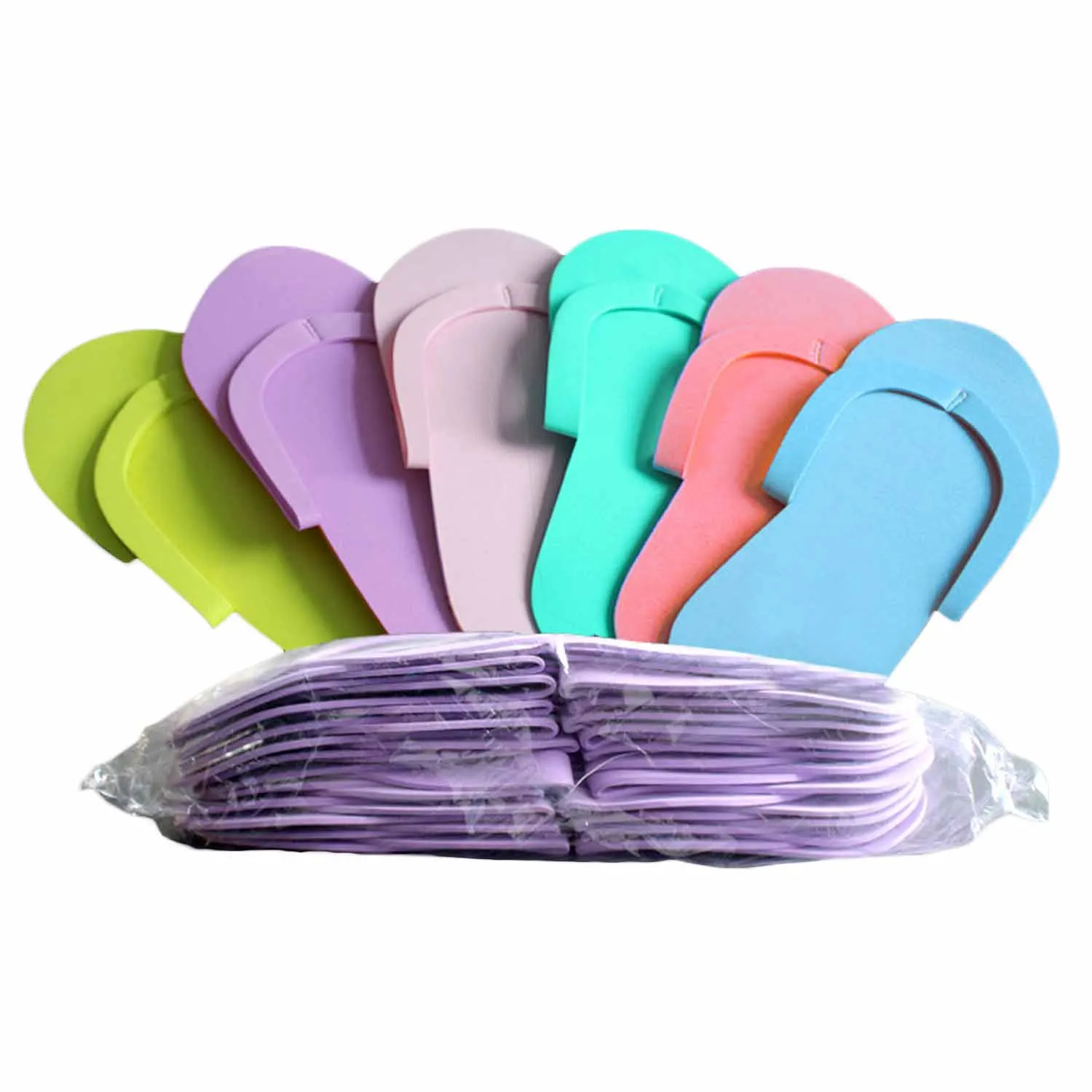 

24/36 Pairs Disposable EVA Foam Slippers Flip Flops High Quality Pedicure Tanning Spa Salon Supplies Flip Flop Tool Random Color