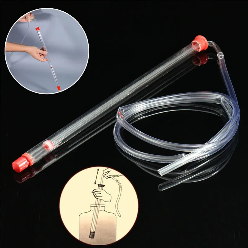 

Auto Siphon Racking Cane Tube Filter With Plastic Tubing Brewed Beer Wine Syphon Tools