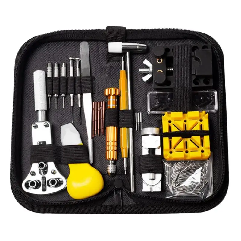 

Protable 148pcs/set Professional for Watch Case Opener Link Pin Remover Screwdriver Repair Tools Kit Size 200x100x45mm Toolkit