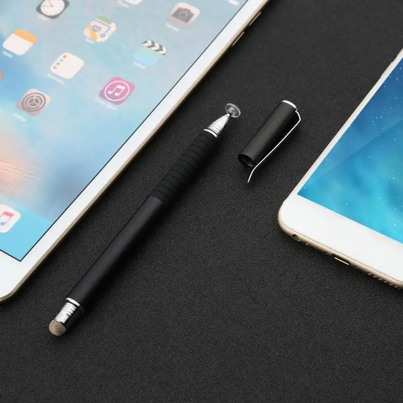 2 in 1 Kapazitive Touch Screen Zeichnung Stylus Stift mit Stift Hut Stift Clip für iPhone Smartphon