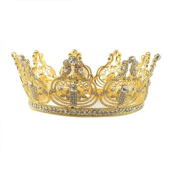 

Baroque Rhinestone Tiara Crowns for Women Wedding Brides Crowns Brides Crowns Jewelry Hair Accessories (Gold)