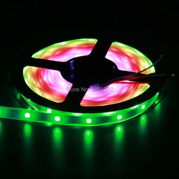 

5V 5M 30LEDs/m WS2812B LED Strip WS2812 Smart RGB Pixel light,30Pixels/m with 30pcs WS2811 IC built-in,White PCB,Waterproof IP67