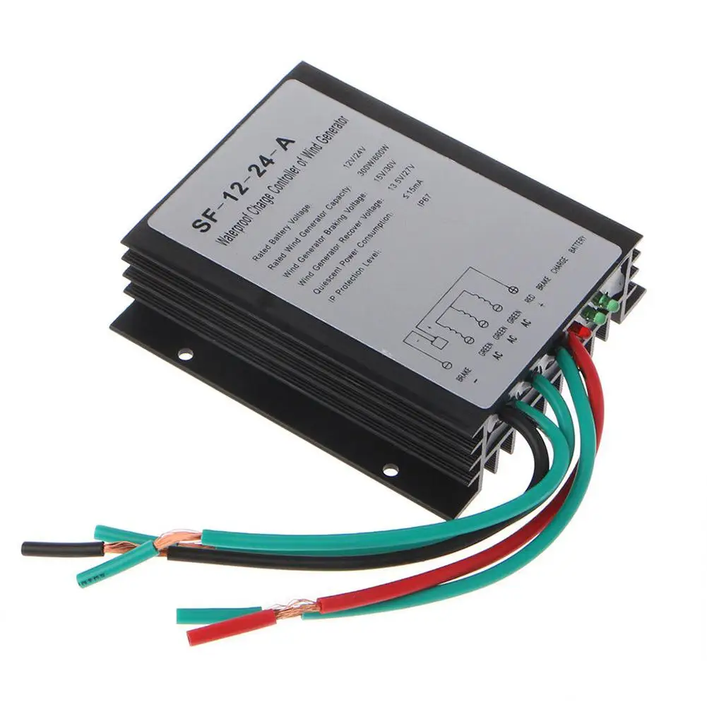 Adeeing 300/600W DC12/24V Водонепроницаемый ветряной генератор контроллер заряда движения
