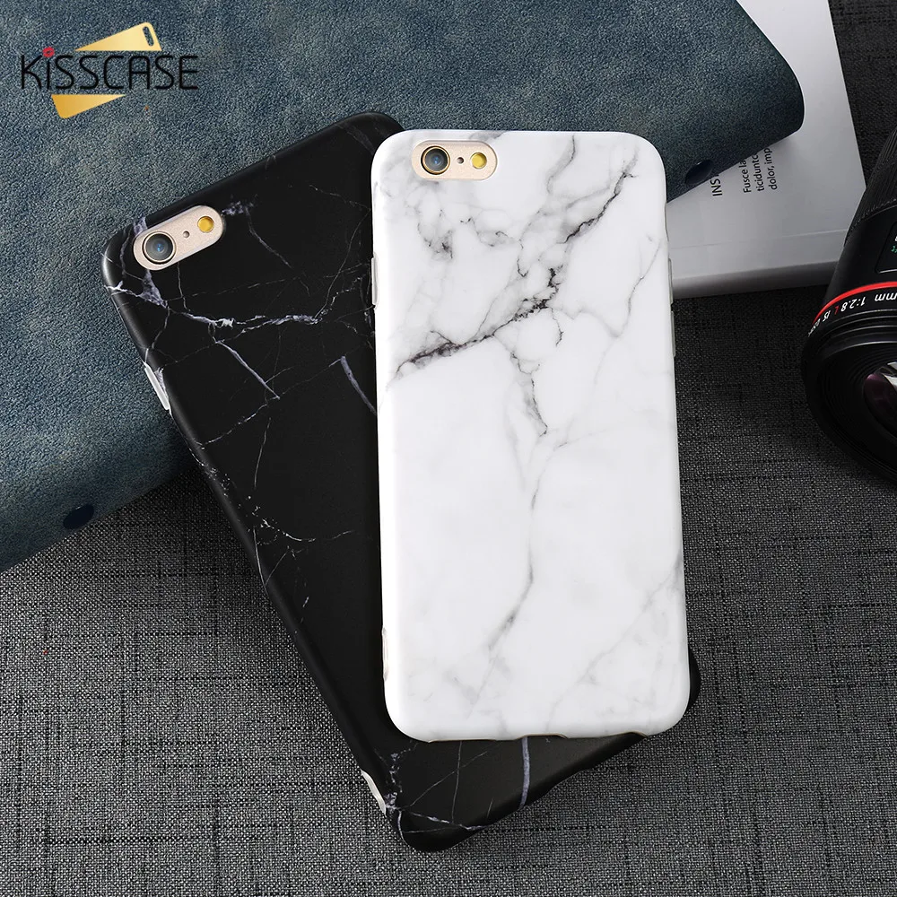 

KISSCASE Marble Case For iPhone XS MAX XR X 7 8 Plus Simple Black White Phone Case For iPhone X 5s 5 SE 6 6s 7 8 Cover shell