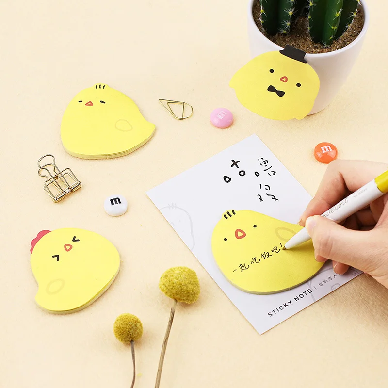 

30Sheets/Lot Cute Chicken Memo Pads Set Sticky Notes Planner Stickers Pads For Kids School Office Supplies Kawaii Stationery