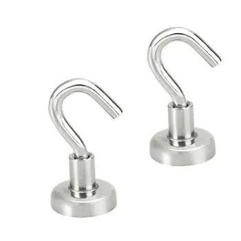 

2pcs Super Strong Magnetic Hooks for Storage and Organization Heavy Duty Hook Holder