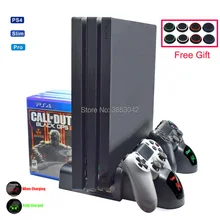 PS4 охлаждающий вентилятор тепловое основание под раковину вертикальное зарядное устройство Подставка двойной док-станция для зарядки контроллера для Playstation 4 PS 4 Pro/тонкие аксессуары
