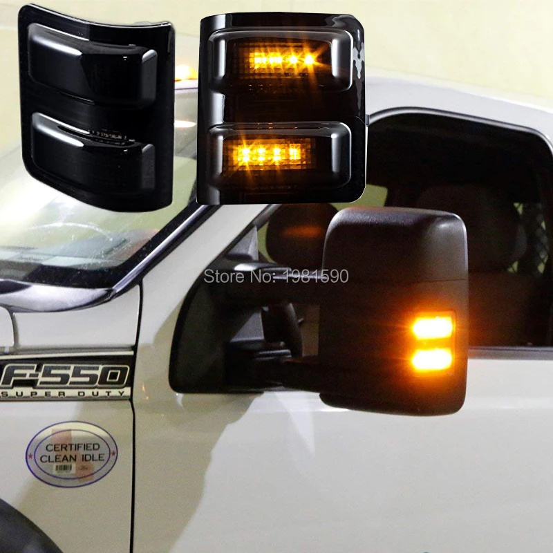 

2Pcs LED Rearview Side Mirror Turn Signal Lights For Ford F150 F250 F350 F450 F550 car-styling accessory