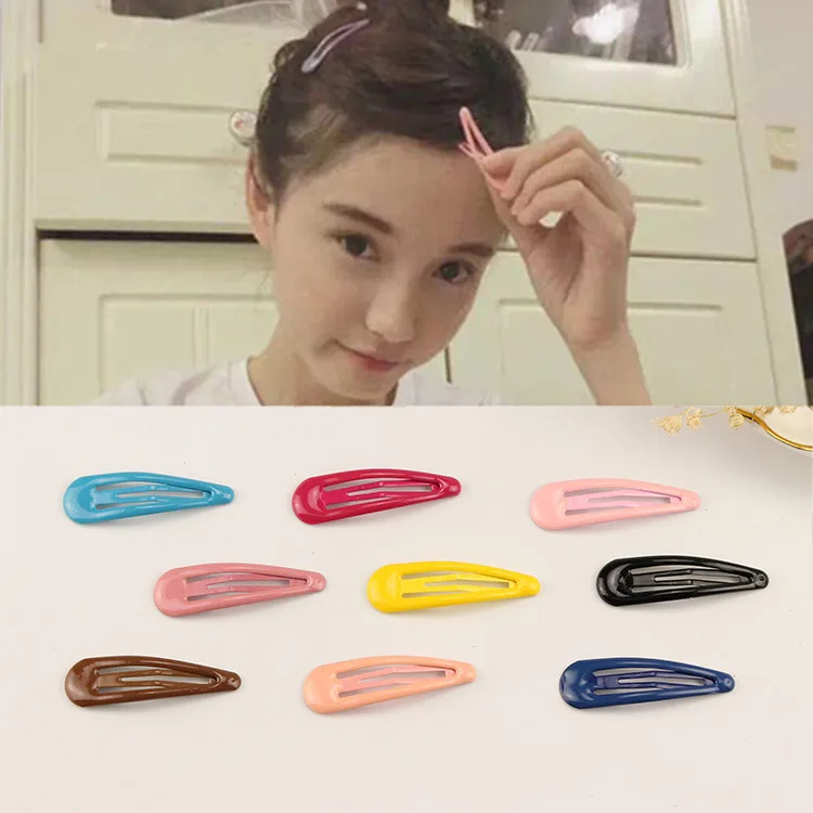 10 Pcs/Pack Solid Candy Color Barrettes Hair Clips Girls' Hair Pins Women Hair Accessoriesin