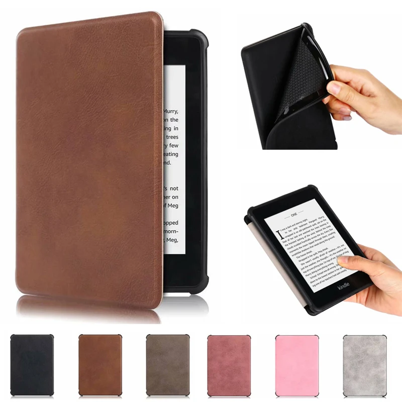 Ультратонкий Магнитный смарт чехол из искусственной кожи для нового Kindle Paperwhite 2018