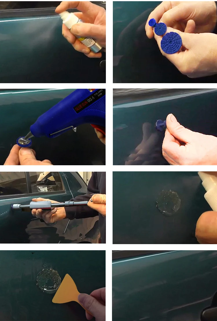 PDR инструменты для удаления вмятин автомобиля пластиковый скребок для удаления клея из кузова автомобиля с тряпичной бутылкой для удаления кремния