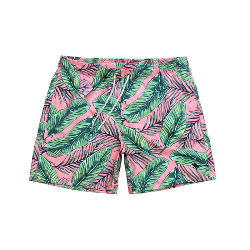 Хит, мужские пляжные шорты с принтом в виде листьев, быстросохнущие пляжные шорты для геев, серфинга, бермуды, пляжная одежда, цветочные шорты для плавания, мужские пляжные шорты