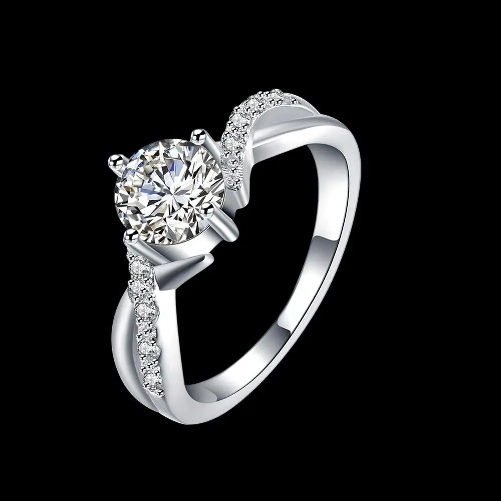 Модные посеребренные ювелирные изделия с кристаллами геометрические кольца для