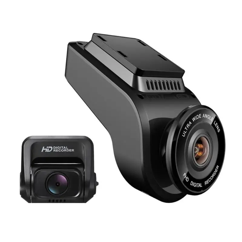 Скидка T691C Фронтальная 4K 2160P Автомобильная dvr камера 1080P FHD Dash Cam с 32 Гб tf картой двойной объектив с WiFi и font b gps b font камера рекордер продвижение