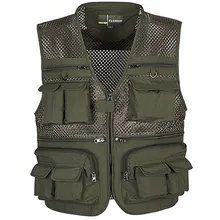 Жилеты для рыбалки, Быстросохнущий дышащий жилет с несколькими карманами для фотосъемки на открытом воздухе, занятий спортом, походов, жилет для рыбы Жилеты для рыбалки, Быстросохнущий дышащий жилет с несколькими карманами для фотосъемки на открытом воздухе, занятий спортом, походов, жилет для рыбы