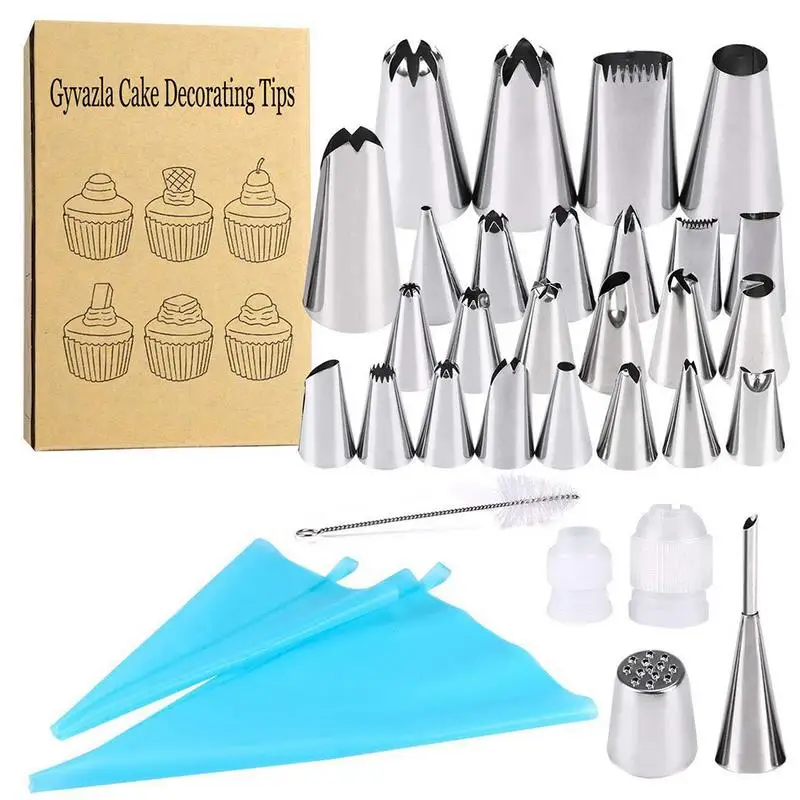 

32Pcs/Set Russian Nozzles Tips Icing Piping Nozzles Cream Pastry Decorating Tips Set Cake Cupcake Decorator Cake Baking Tools