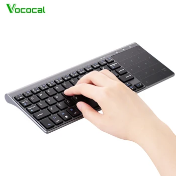 

Vococal 2.4GHz Mini Wireless Gamer Keyboard Key Board Keypad Touchpad for TV Box Computer Tablet Laptop Notebook Smart TV