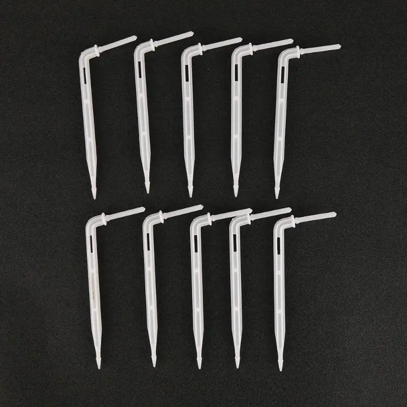 

20/50 PCS White Drip Emitter Curved Arrow Dripper Plants Bend Sprinklers Micro Irrigation System connectors for 4/7mm Hose