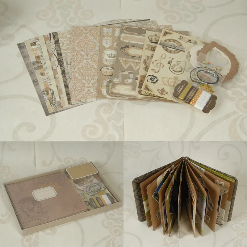 

Travel Memory Book Photo Album Scrapbook Handmade Valentine's Day Gifts Wedding Anniversary Supplies DIY Scrapbooking 1 Set