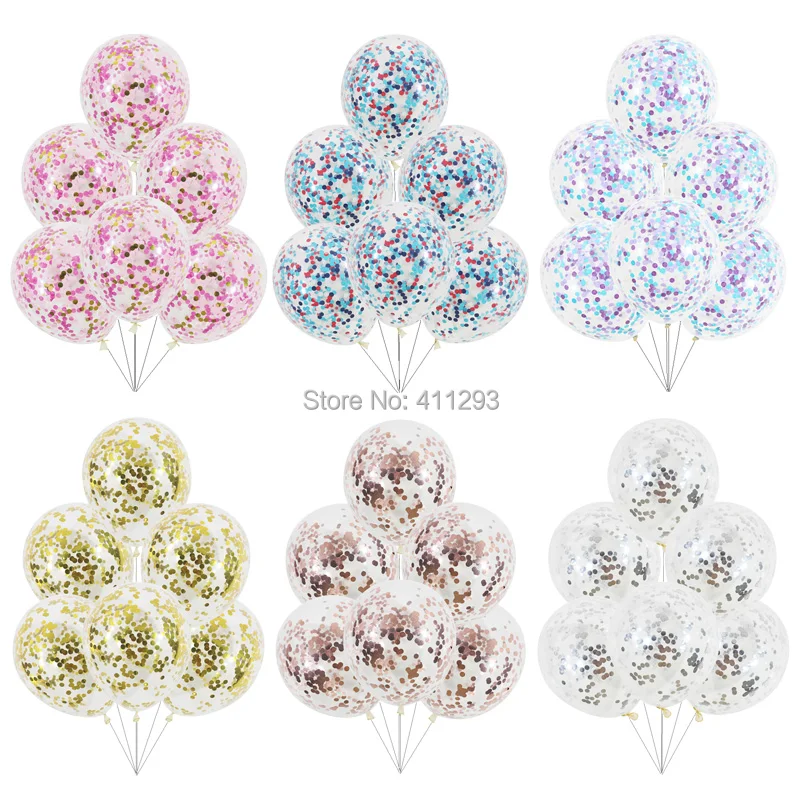 6 unids/lote claro globos confeti de cumpleaños decoraciones de fiesta de boda de plata de oro rosa confeti globos transparente globos 6 unids/lote claro globos confeti de cumpleaños decoraciones de fiesta de boda de plata de oro rosa confeti globos transparente globos