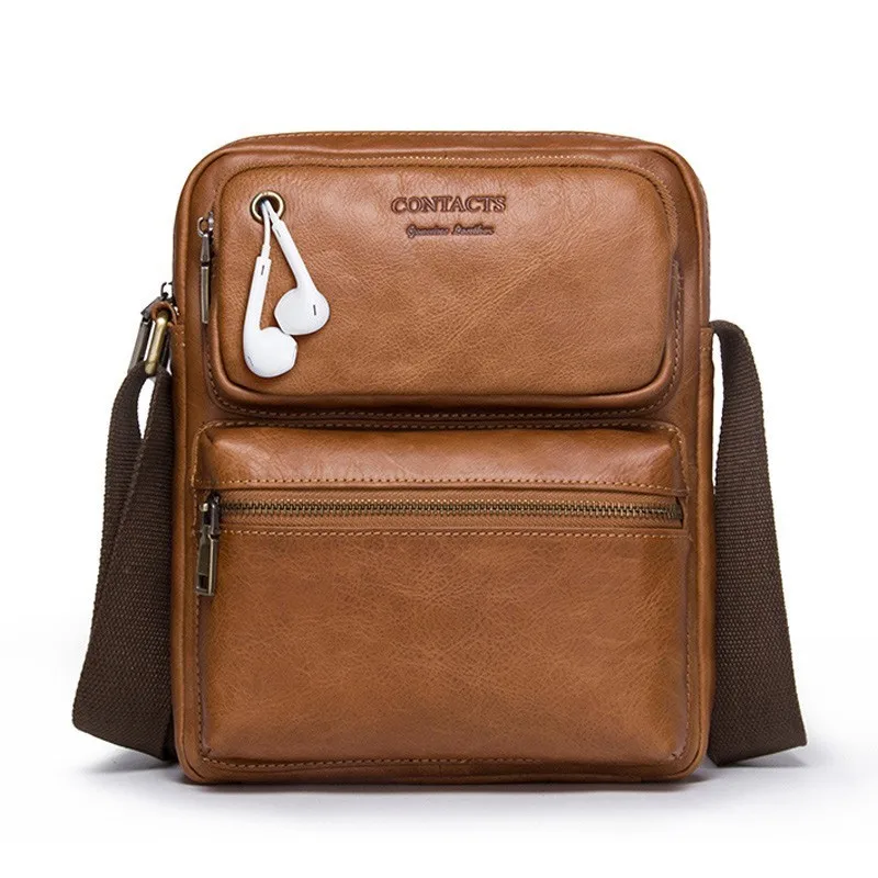 

High Quality Small Men's Messenger Briefcase Male Shoulder Bag For Men Genuine Cowhide Soft Leather Bag Business Crossbody Bags