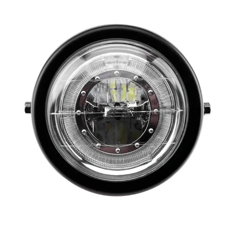 

12V 5W Motorcycle LED Headlight Running Lamp Metal Shell Glass Lens