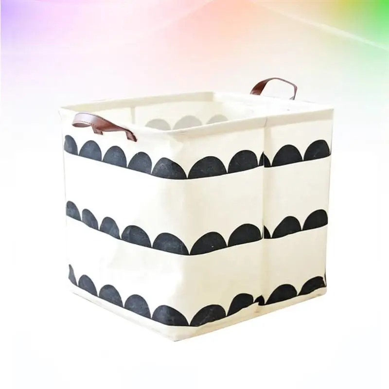 1 قطعة سلة التخزين للماء القطن الكتان لعب فرز مربع أشتات حامل سلة الغسيل للحمام المنزل